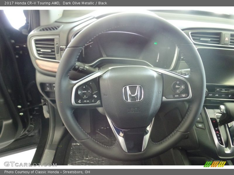 Dark Olive Metallic / Black 2017 Honda CR-V Touring AWD