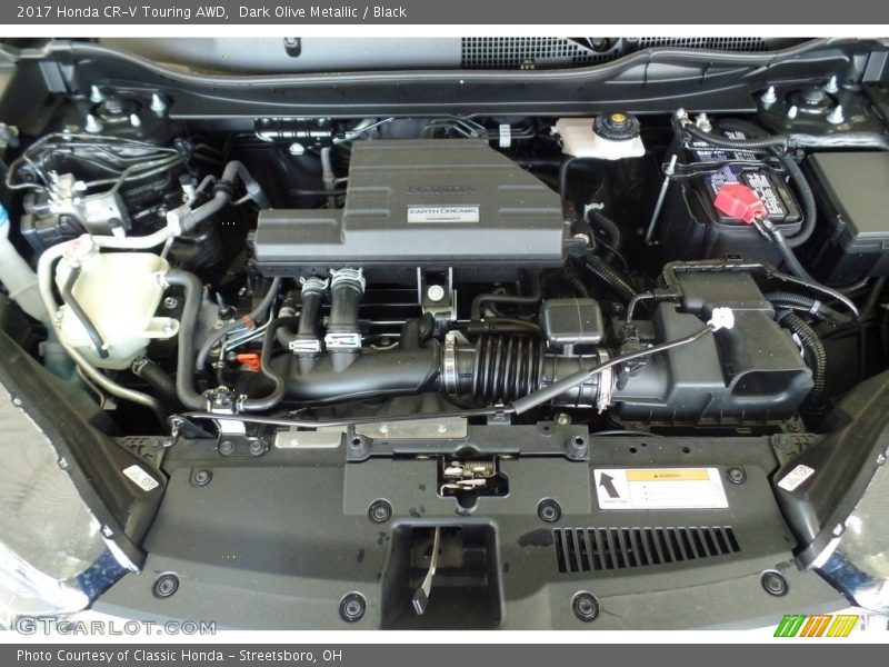 Dark Olive Metallic / Black 2017 Honda CR-V Touring AWD