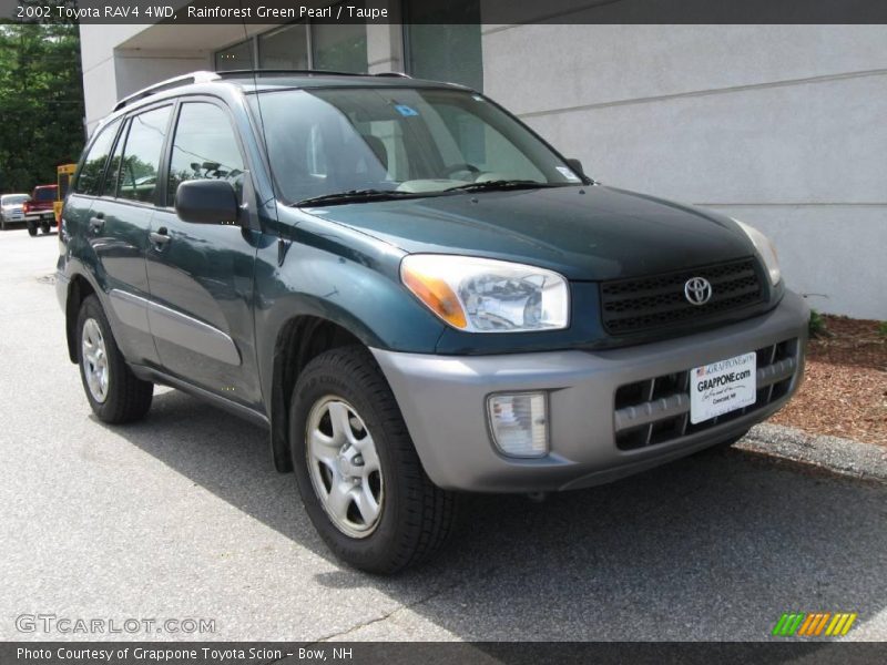 Rainforest Green Pearl / Taupe 2002 Toyota RAV4 4WD