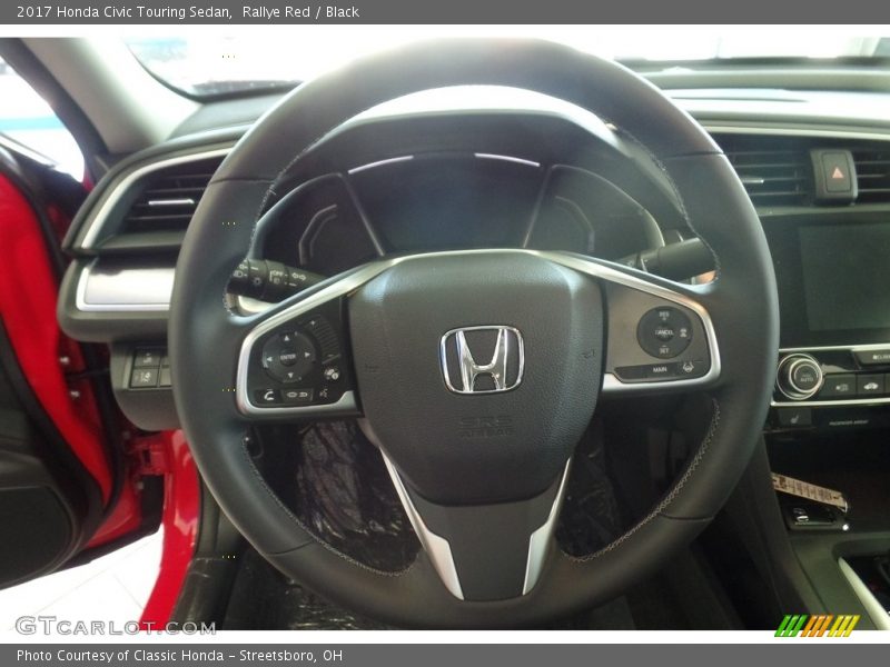 Rallye Red / Black 2017 Honda Civic Touring Sedan