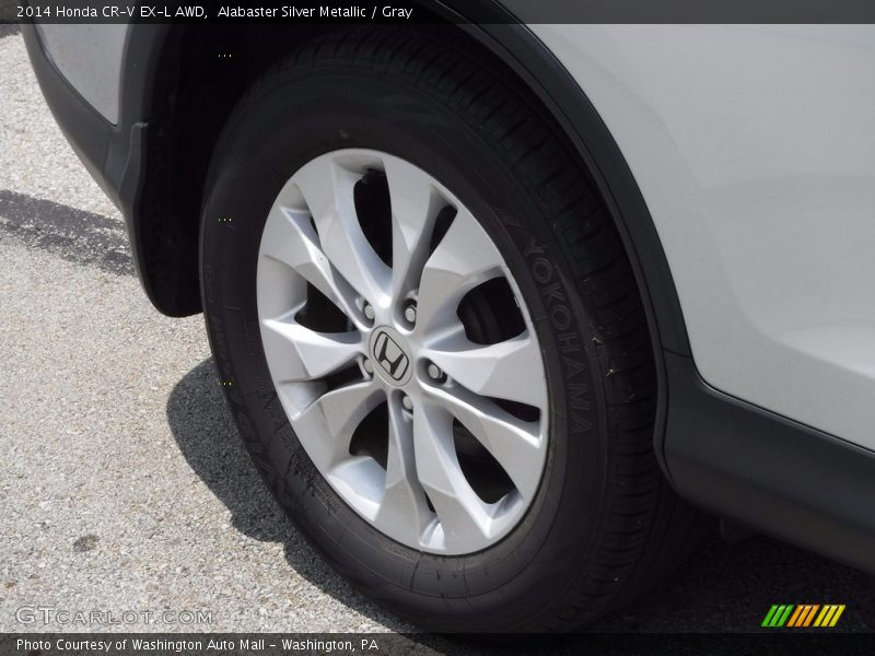 Alabaster Silver Metallic / Gray 2014 Honda CR-V EX-L AWD