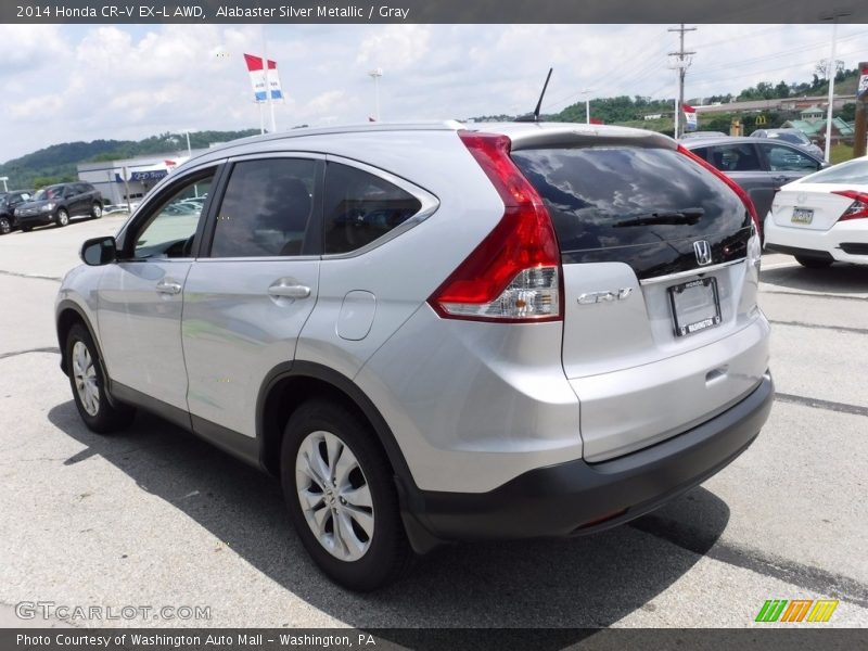Alabaster Silver Metallic / Gray 2014 Honda CR-V EX-L AWD