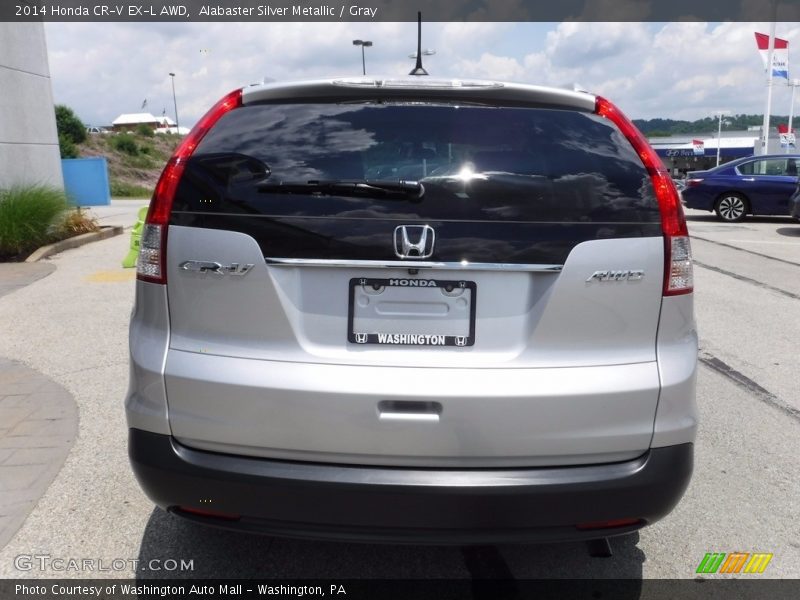 Alabaster Silver Metallic / Gray 2014 Honda CR-V EX-L AWD