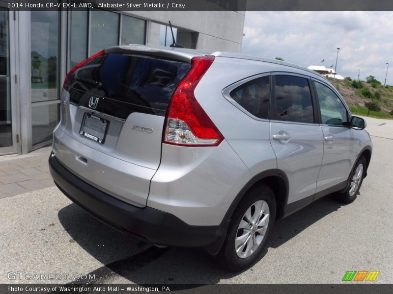 Alabaster Silver Metallic / Gray 2014 Honda CR-V EX-L AWD