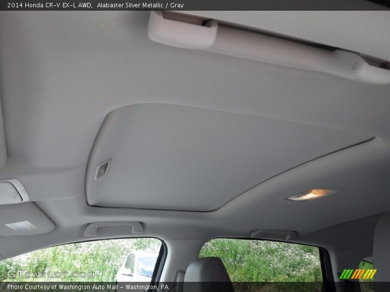 Alabaster Silver Metallic / Gray 2014 Honda CR-V EX-L AWD