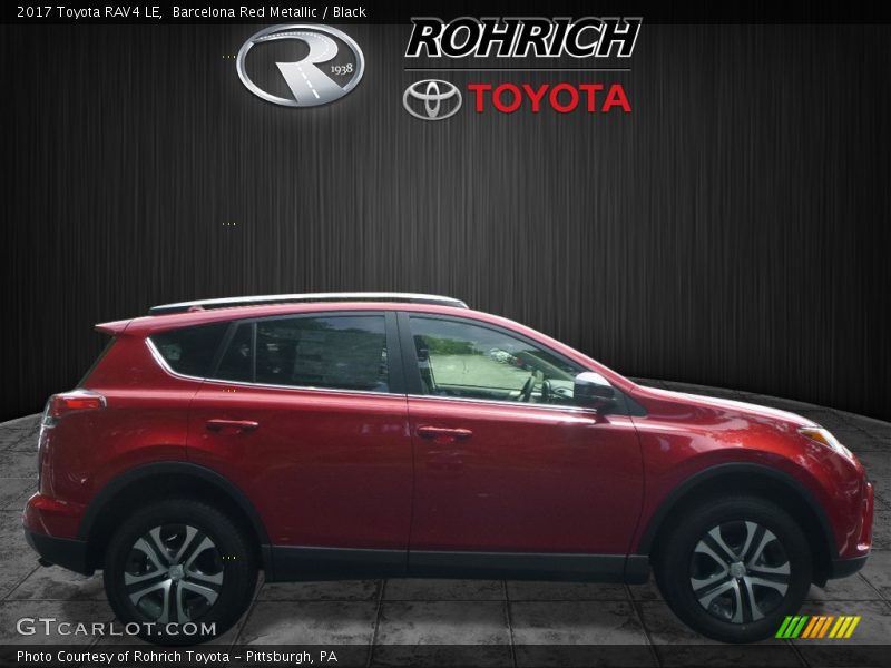 Barcelona Red Metallic / Black 2017 Toyota RAV4 LE