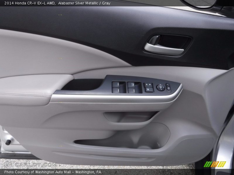 Alabaster Silver Metallic / Gray 2014 Honda CR-V EX-L AWD