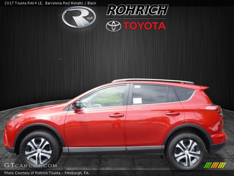 Barcelona Red Metallic / Black 2017 Toyota RAV4 LE