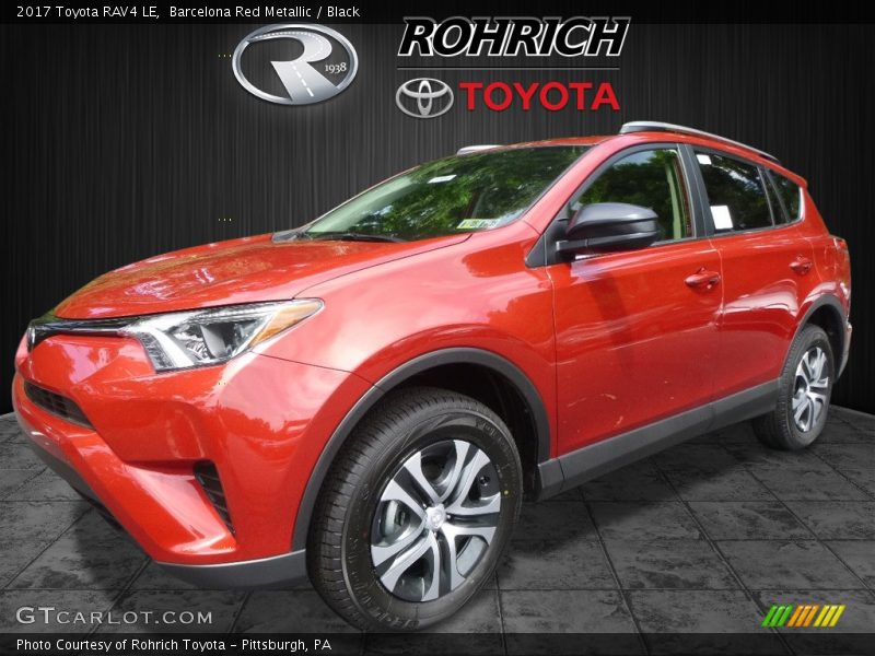 Barcelona Red Metallic / Black 2017 Toyota RAV4 LE