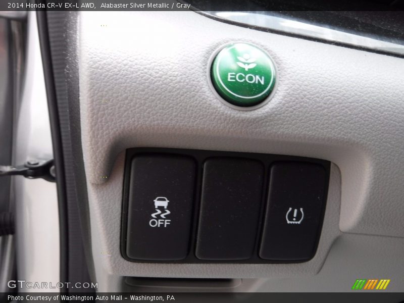 Alabaster Silver Metallic / Gray 2014 Honda CR-V EX-L AWD