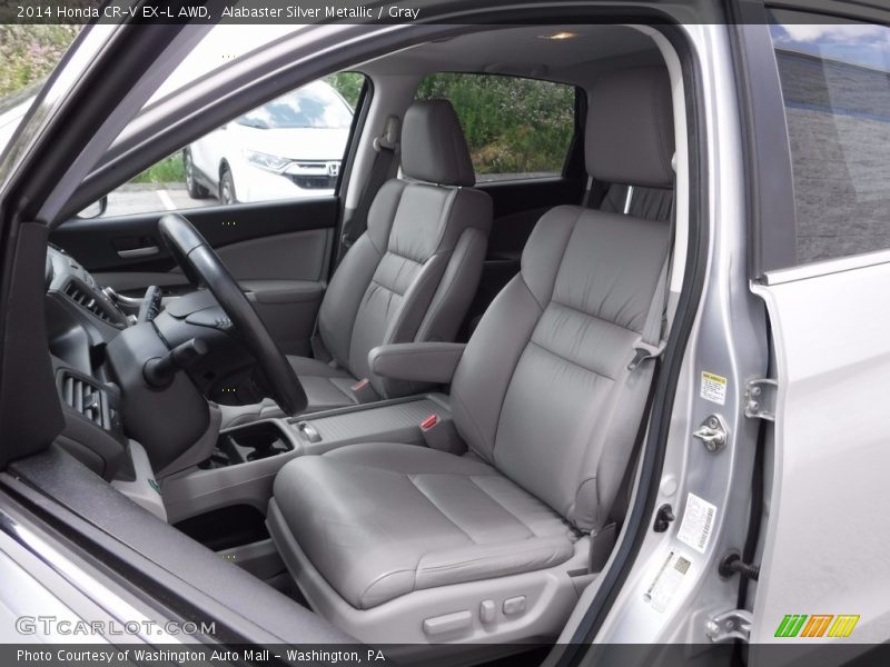 Alabaster Silver Metallic / Gray 2014 Honda CR-V EX-L AWD