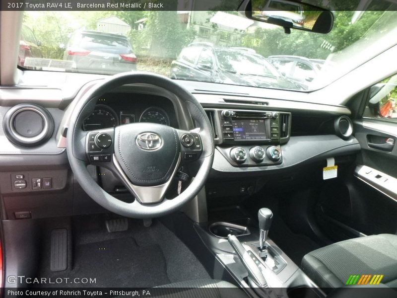 Barcelona Red Metallic / Black 2017 Toyota RAV4 LE