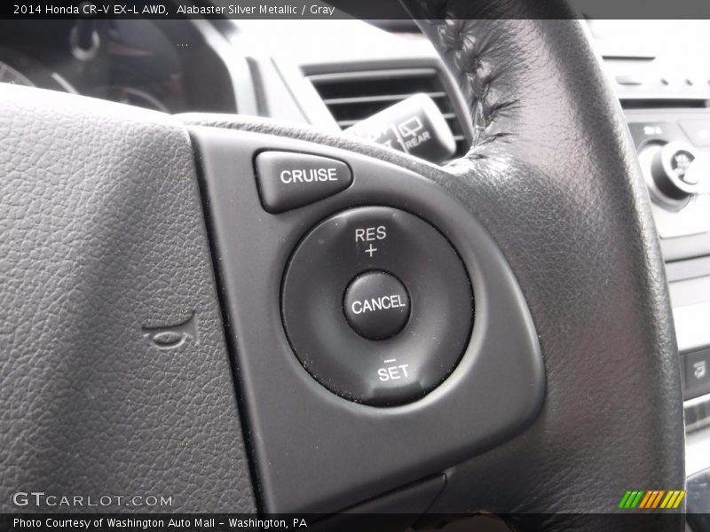 Alabaster Silver Metallic / Gray 2014 Honda CR-V EX-L AWD