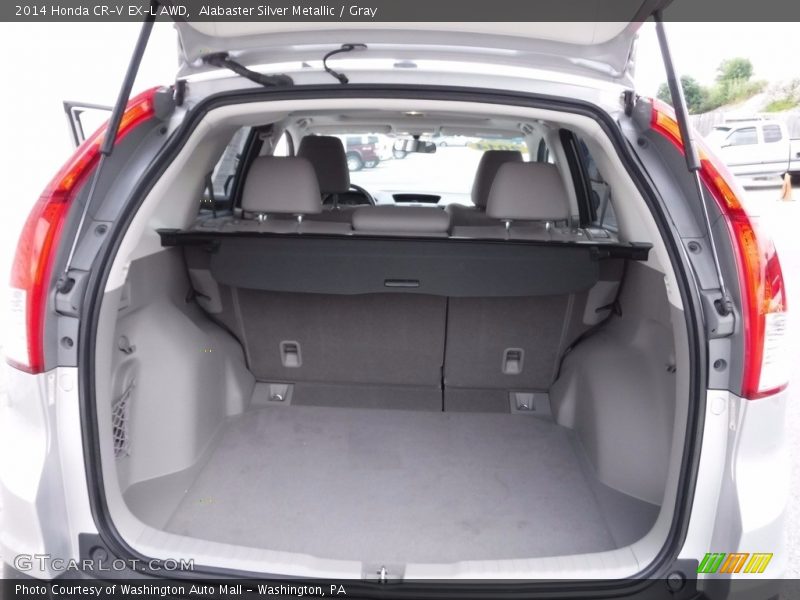 Alabaster Silver Metallic / Gray 2014 Honda CR-V EX-L AWD