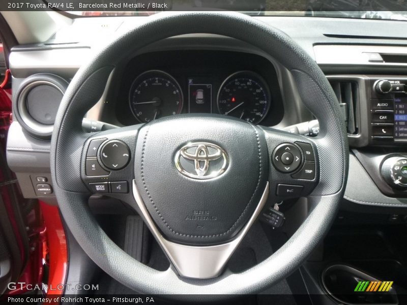 Barcelona Red Metallic / Black 2017 Toyota RAV4 LE