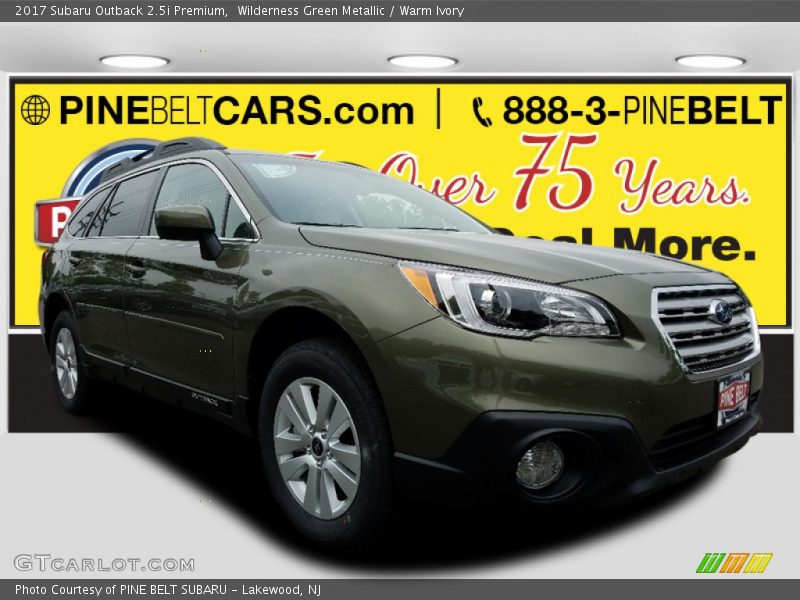 Wilderness Green Metallic / Warm Ivory 2017 Subaru Outback 2.5i Premium