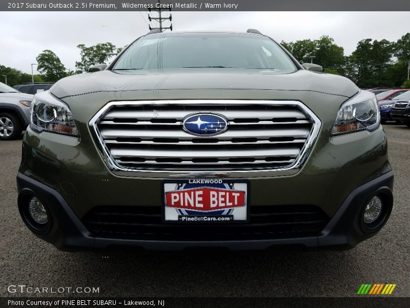 Wilderness Green Metallic / Warm Ivory 2017 Subaru Outback 2.5i Premium
