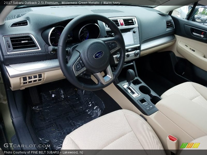 Wilderness Green Metallic / Warm Ivory 2017 Subaru Outback 2.5i Premium