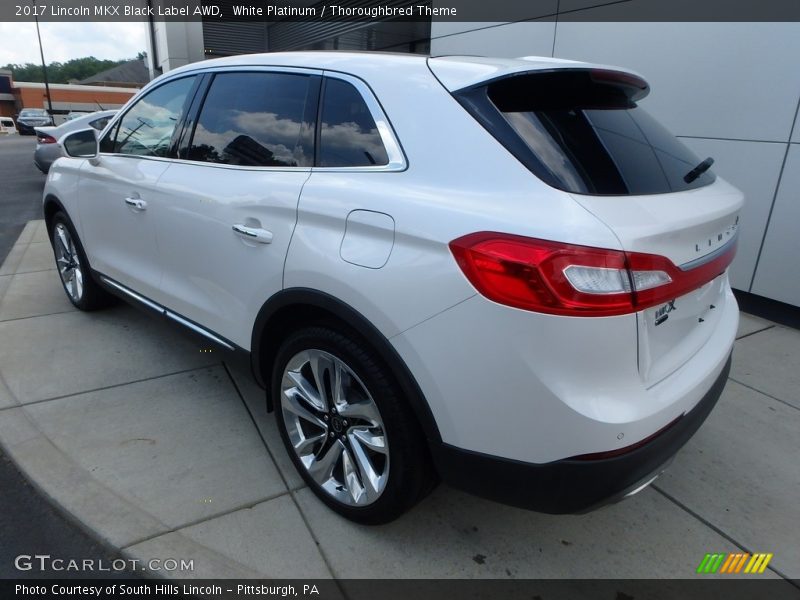 White Platinum / Thoroughbred Theme 2017 Lincoln MKX Black Label AWD