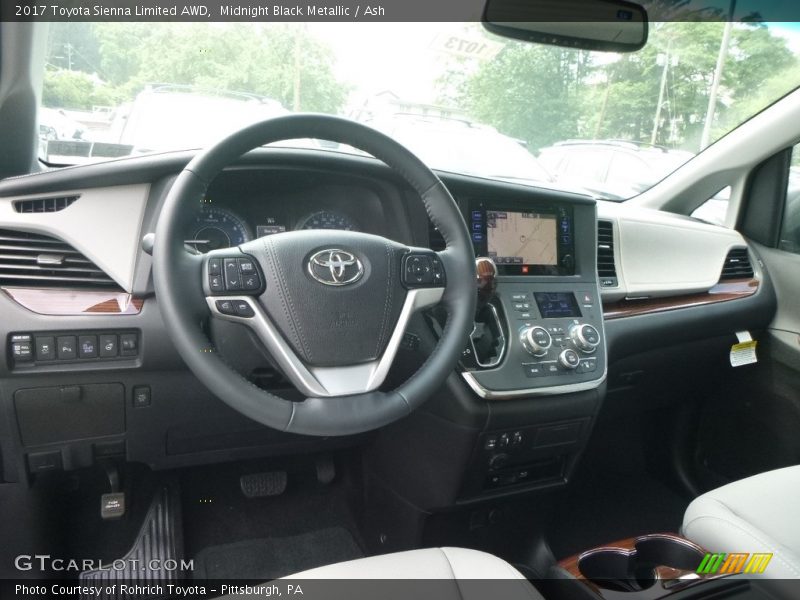 Midnight Black Metallic / Ash 2017 Toyota Sienna Limited AWD
