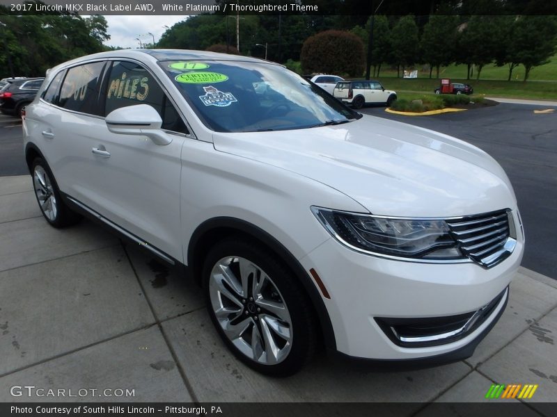 White Platinum / Thoroughbred Theme 2017 Lincoln MKX Black Label AWD