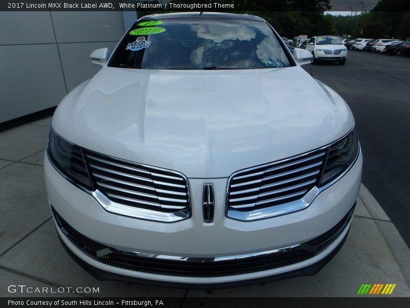 White Platinum / Thoroughbred Theme 2017 Lincoln MKX Black Label AWD
