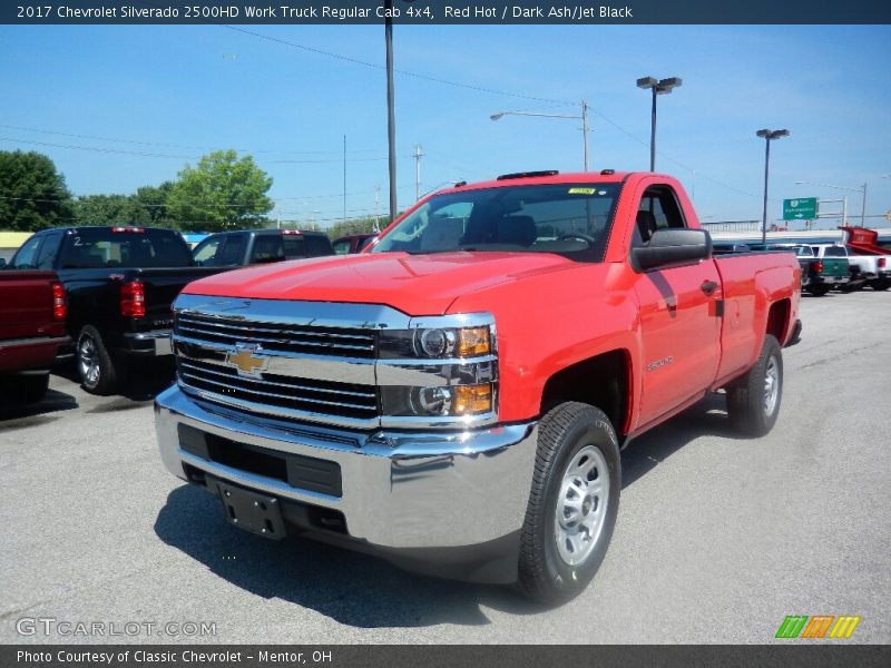 Red Hot / Dark Ash/Jet Black 2017 Chevrolet Silverado 2500HD Work Truck Regular Cab 4x4