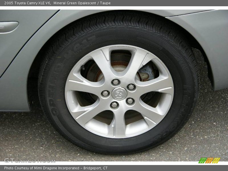 Mineral Green Opalescent / Taupe 2005 Toyota Camry XLE V6