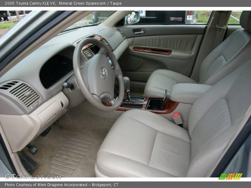Mineral Green Opalescent / Taupe 2005 Toyota Camry XLE V6