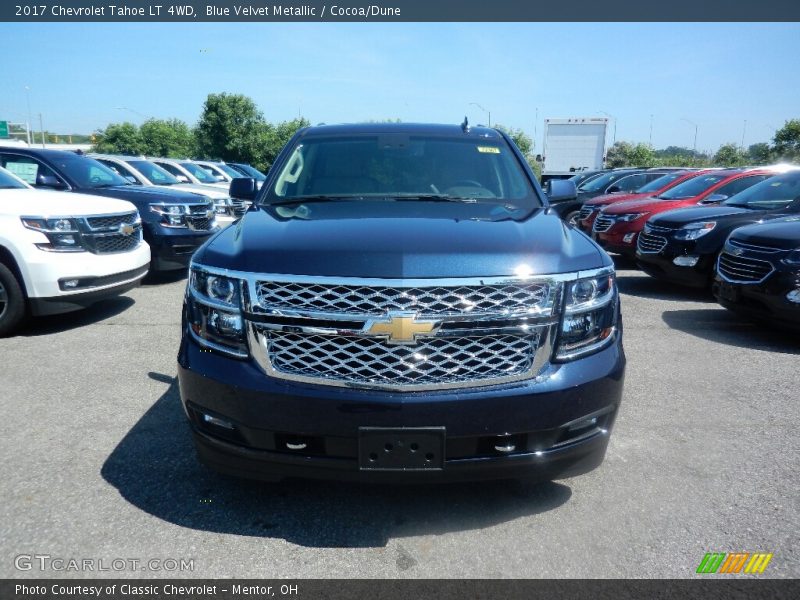 Blue Velvet Metallic / Cocoa/Dune 2017 Chevrolet Tahoe LT 4WD