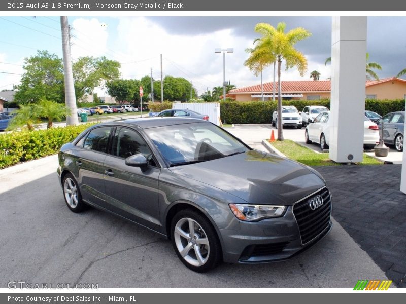 Monsoon Gray Metallic / Black 2015 Audi A3 1.8 Premium