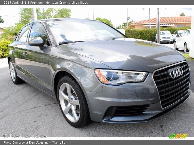 Monsoon Gray Metallic / Black 2015 Audi A3 1.8 Premium