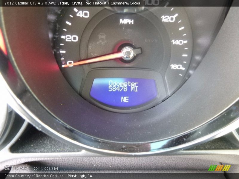 Crystal Red Tintcoat / Cashmere/Cocoa 2012 Cadillac CTS 4 3.0 AWD Sedan