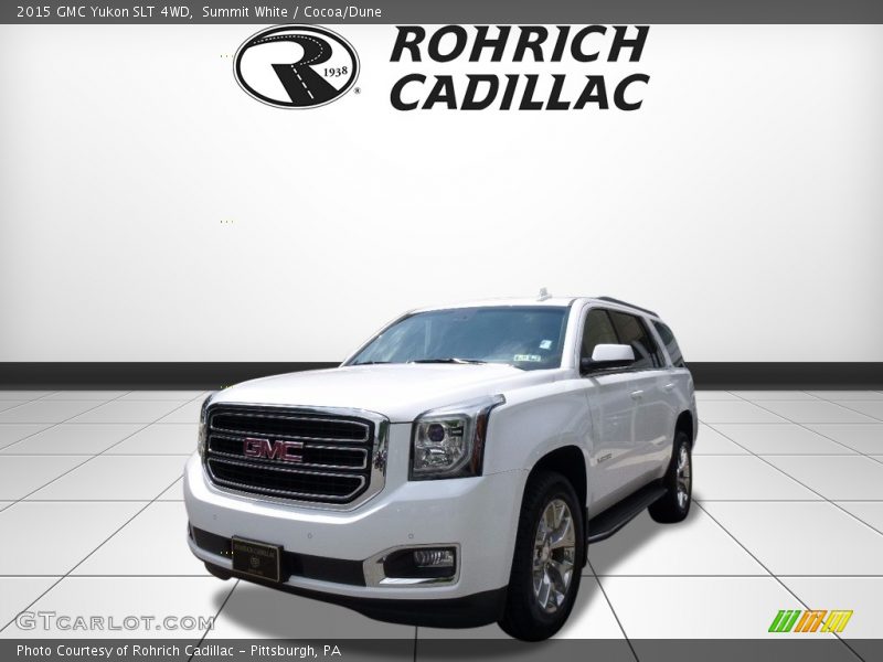 Summit White / Cocoa/Dune 2015 GMC Yukon SLT 4WD