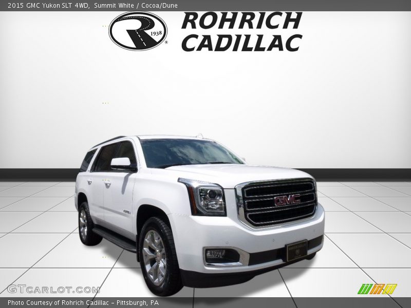 Summit White / Cocoa/Dune 2015 GMC Yukon SLT 4WD