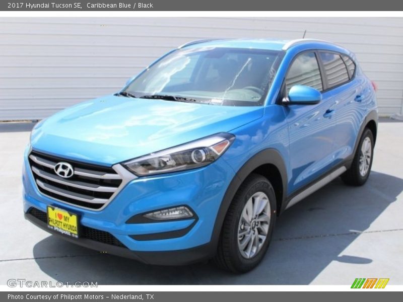 Caribbean Blue / Black 2017 Hyundai Tucson SE