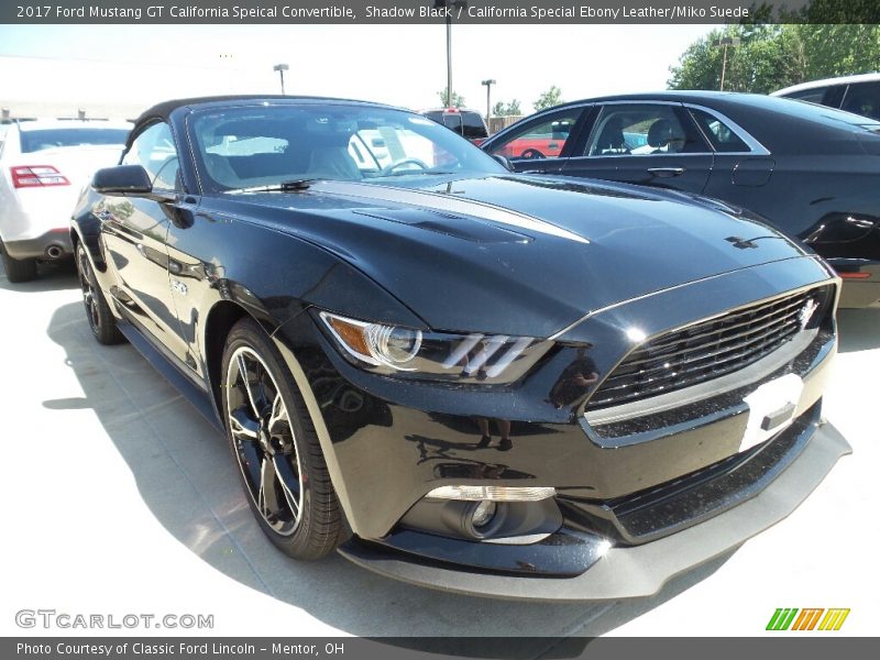 Shadow Black / California Special Ebony Leather/Miko Suede 2017 Ford Mustang GT California Speical Convertible
