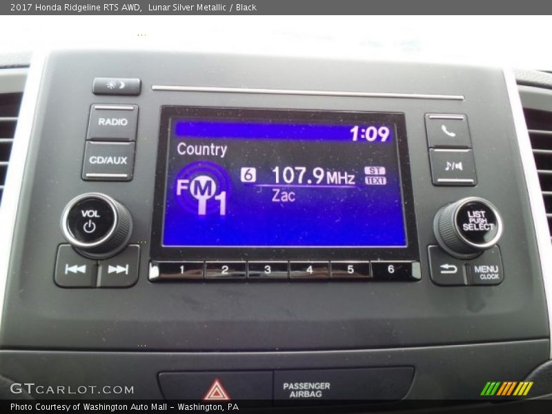 Controls of 2017 Ridgeline RTS AWD