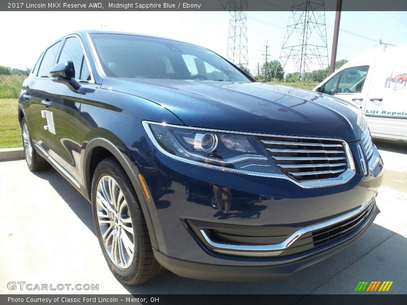 Midnight Sapphire Blue / Ebony 2017 Lincoln MKX Reserve AWD