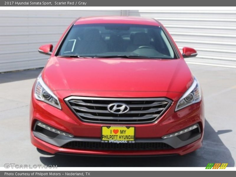 Scarlet Red / Gray 2017 Hyundai Sonata Sport