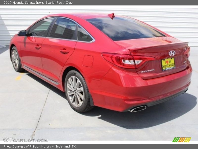 Scarlet Red / Gray 2017 Hyundai Sonata Sport