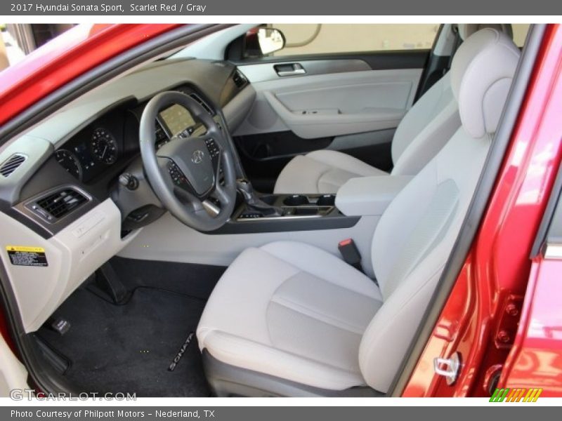Scarlet Red / Gray 2017 Hyundai Sonata Sport