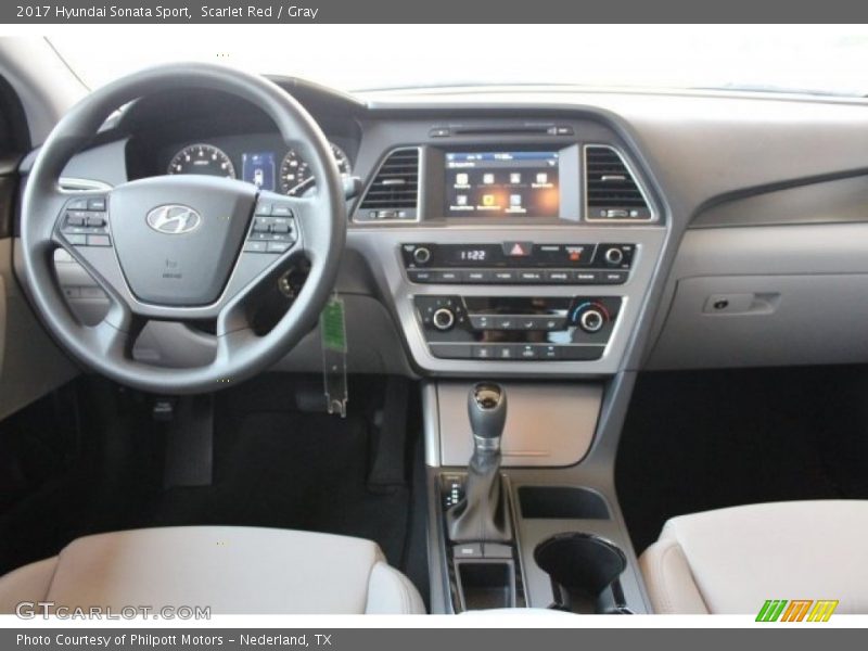 Scarlet Red / Gray 2017 Hyundai Sonata Sport