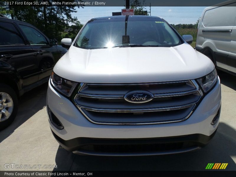 White Platinum Metallic / Ebony 2017 Ford Edge SEL AWD