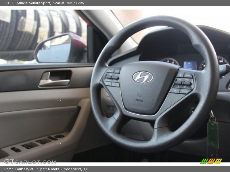 Scarlet Red / Gray 2017 Hyundai Sonata Sport