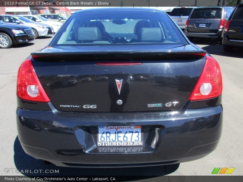 Carbon Black Metallic / Ebony 2010 Pontiac G6 GT Sedan