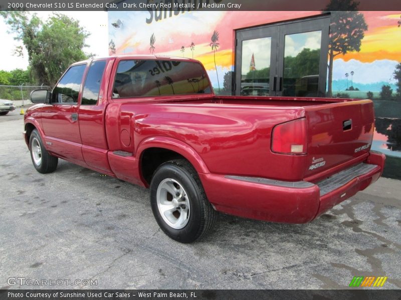 Dark Cherry Red Metallic / Medium Gray 2000 Chevrolet S10 LS Extended Cab