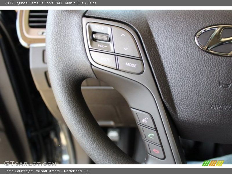 Marlin Blue / Beige 2017 Hyundai Santa Fe Sport FWD