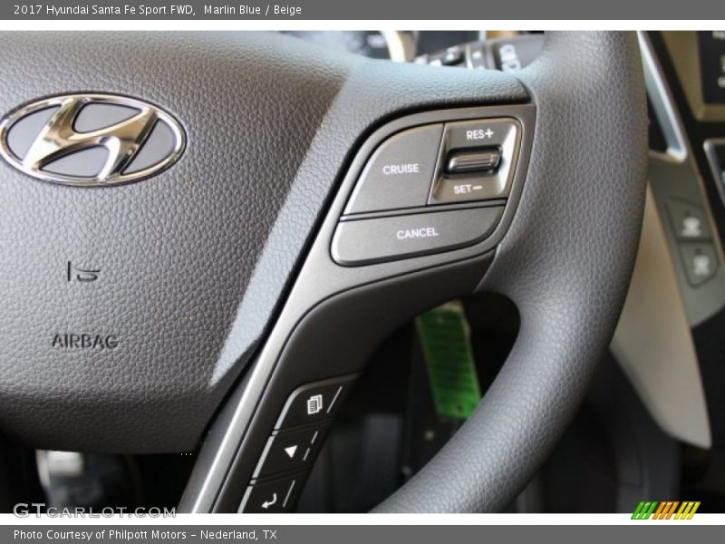 Marlin Blue / Beige 2017 Hyundai Santa Fe Sport FWD