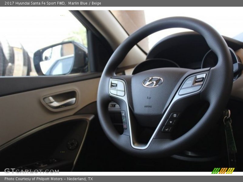 Marlin Blue / Beige 2017 Hyundai Santa Fe Sport FWD